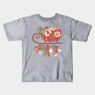 Groovy Christmas Sleigh Kids T-Shirt